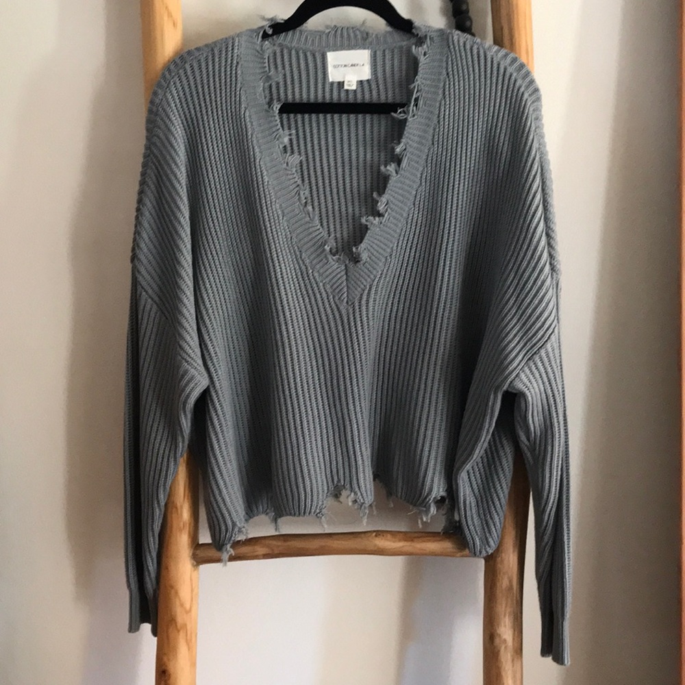Knit V Neck Sweater